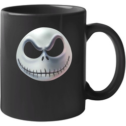 Jack Skellington Face Nightmare Before Christmas Movie Black Unisex Mug Jack Skellington Face Nightmare Before Christmas Movie Black Unisex Mug