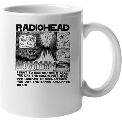 Volcano Erupts Radiohead Band Unisex Mug Volcano Erupts Radiohead Band Unisex Mug