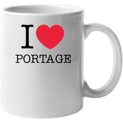 Luv I Heart Love Portage Unisex Mug Luv I Heart Love Portage Unisex Mug
