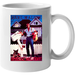 Retro 1980s The Mail Man Karl Malone Special Delivery 11 OZ Mug Retro 1980s The Mail Man Karl Malone Special Delivery 11 OZ Mug