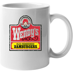 Wendys Fast Food Restaurant Distressed Look 11 OZ Mug Wendys Fast Food Restaurant Distressed Look 11 OZ Mug