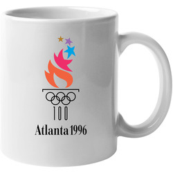 Atlanta Summer 1996 Olympics Retro Logo World Olympiad Event 11 OZ Mug Atlanta Summer 1996 Olympics Retro Logo World Olympiad Event 11 OZ Mug