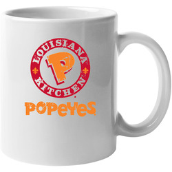 Popeyes Chicken And Biscuits Fast Food Restaurant Distressed Look 11 OZ Mug Popeyes Chicken And Biscuits Fast Food Restaurant Distressed Look 11 OZ Mug