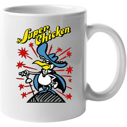 Super Chicken Retro Cartoon Hero 11 OZ Mug Super Chicken Retro Cartoon Hero 11 OZ Mug