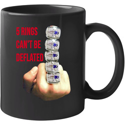 5 Rings Can't Be Deflated Tom Brady New England Patriots Super Bowl Goat 11 OZ Mug 5 Rings Can't Be Deflated Tom Brady New England Patriots Super Bowl Goat 11 OZ Mug