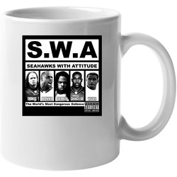 Seahwaks With Attitude Swa Richard Sherman Booby Wagner Football 11 OZ Mug Seahwaks With Attitude Swa Richard Sherman Booby Wagner Football 11 OZ Mug
