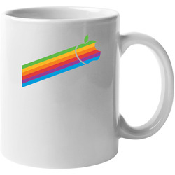 Apple Flag Navy Ringer 11 OZ Mug Apple Flag Navy Ringer 11 OZ Mug