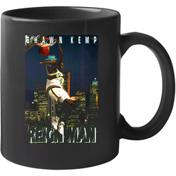 Retro Seattle Basketball Shawn Kemp Reign Man 11 OZ Mug Retro Seattle Basketball Shawn Kemp Reign Man 11 OZ Mug