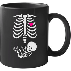 Skeleton Baby Maternity Halloween Funny Pregnant 11 OZ Mug Skeleton Baby Maternity Halloween Funny Pregnant 11 OZ Mug