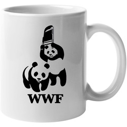 Funny Wwf Parody Panda Wildlife Joke Wrestling 11 OZ Mug Funny Wwf Parody Panda Wildlife Joke Wrestling 11 OZ Mug