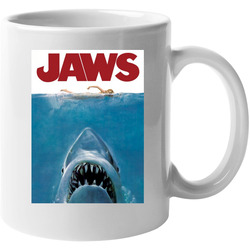 Jaws - Original Movie Poster - Steven Spielberg - Richard Dreyfuss, Roy Scheider, Robert Shaw - As Worn By Gord Downie - The Tragically Hip - 11 oz Mug Jaws - Original Movie Poster - Steven Spielberg - Richard Dreyfuss, Roy Scheider, Robert Shaw - As Worn By Gord Downie - The Tragically Hip - 11 oz Mug