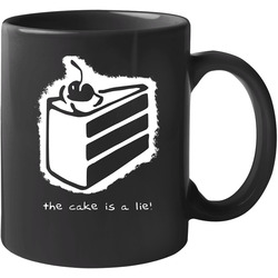 Portal The Cake Is A Lie Orange Box Video Game 11 oz Mug Portal The Cake Is A Lie Orange Box Video Game 11 oz Mug