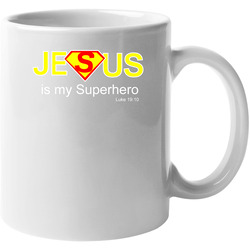 Jesus Is My Superhero Royal Blue 11 oz Mug