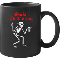 Social Distancing Distortion Rock Band Logo Parody 11 oz Mug Social Distancing Distortion Rock Band Logo Parody 11 oz Mug