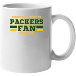 Married Into It Packers Fan Football T Shirt - Green Bay Team Colors 11 oz Mug Married Into It Packers Fan Football T Shirt - Green Bay Team Colors 11 oz Mug