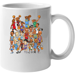 90s Basketball Guards Caricature Vintage 11 oz Mug 90s Basketball Guards Caricature Vintage 11 oz Mug