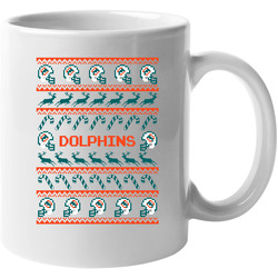 Dolphins Football Ugly Christmas Sweater T Shirt - Miami Dolphins Team Colors 11 oz Mug Dolphins Football Ugly Christmas Sweater T Shirt - Miami Dolphins Team Colors 11 oz Mug
