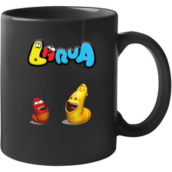 Larva Cartoon Black 11 oz Mug Larva Cartoon Black 11 oz Mug