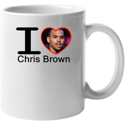 I Heart Love Chris Brown 11 oz Mug