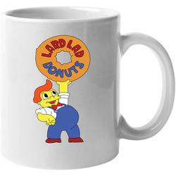 Lard Lad Donuts Simpsons Fictional Restaurant Logo 11 oz Mug Lard Lad Donuts Simpsons Fictional Restaurant Logo 11 oz Mug