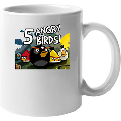 Five Angry Birds Video Game 11 oz Mug
