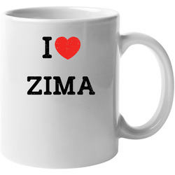 I Love Heart Zima First Name Worn Look 11 oz Mug
