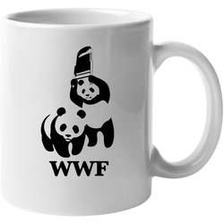 Wwf Wrestling Panda Bears 11 oz Mug Wwf Wrestling Panda Bears 11 oz Mug