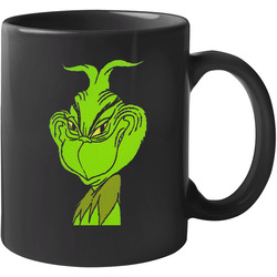 The Grinch Who Stole Christmas Face Cartoon Black 11 oz Mug The Grinch Who Stole Christmas Face Cartoon Black 11 oz Mug