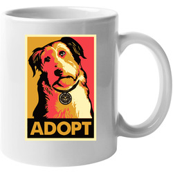 Adopt Dog Animal Lover Underwood Peta 11 oz Mug Adopt Dog Animal Lover Underwood Peta 11 oz Mug