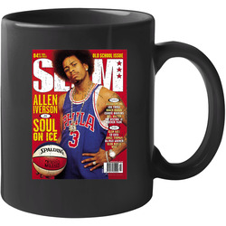Slam Magazine Issue 32 Allen Iverson Popular Basketball Magazine Grunge Look 11 oz Mug Slam Magazine Issue 32 Allen Iverson Popular Basketball Magazine Grunge Look 11 oz Mug