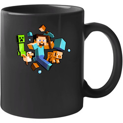 Minecraft Run Away Creeper Chase Pickaxe 11 oz Mug Minecraft Run Away Creeper Chase Pickaxe 11 oz Mug