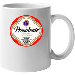Presidente Beer Retro Brewery Logo 11 oz Mug Presidente Beer Retro Brewery Logo 11 oz Mug