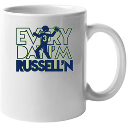 Everyday Im Russelling Russell Wilson Seattle Qb Wisconsin Football 11 oz Mug Everyday Im Russelling Russell Wilson Seattle Qb Wisconsin Football 11 oz Mug