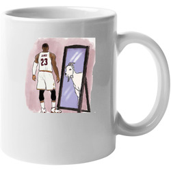 Lebron James Goat Reflection In Mirror 11 oz Mug Lebron James Goat Reflection In Mirror 11 oz Mug
