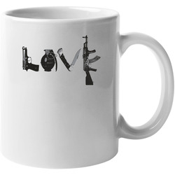 Love War Guns Political 11 oz Mug Love War Guns Political 11 oz Mug
