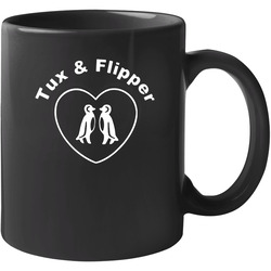 Tux And Flipper Funny Parks And Recreation Popular Tv Show 11 oz Mug Tux And Flipper Funny Parks And Recreation Popular Tv Show 11 oz Mug