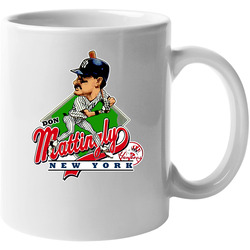 Don Mattingly Retro Baseball Caricature 11 oz Mug Don Mattingly Retro Baseball Caricature 11 oz Mug