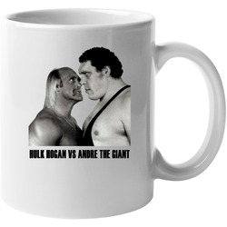 Hulk Hogan Vs Andre The Giant Retro Wrestling 11 oz Mug Hulk Hogan Vs Andre The Giant Retro Wrestling 11 oz Mug