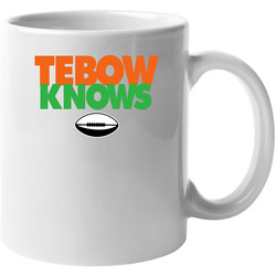 Tim Tebow Knows Bo Knows Football 11 oz Mug Tim Tebow Knows Bo Knows Football 11 oz Mug