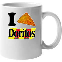 I Heart Love Doritos Chips Nacho Cool Ranch 11 oz Mug I Heart Love Doritos Chips Nacho Cool Ranch 11 oz Mug