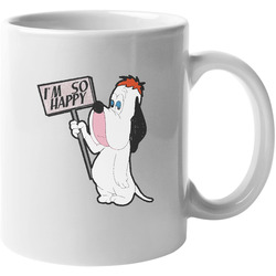 Droopy The Dog Retro Cartoon I'm So Happy 11 oz Mug Droopy The Dog Retro Cartoon I'm So Happy 11 oz Mug