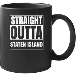 Straight Outta Staten Island New York City Compton Parody Grunge 11 oz Mug Straight Outta Staten Island New York City Compton Parody Grunge 11 oz Mug