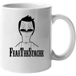 Bob's Burgers Belcher Fear The Stache 11 oz Mug Bob's Burgers Belcher Fear The Stache 11 oz Mug