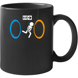 Portal Bathroom Parody Video Game 11 oz Mug Portal Bathroom Parody Video Game 11 oz Mug