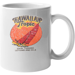 Hawaiian Tropic Dark Tanning Oil 80s Vintage Distressed Fan 11 oz Mug Hawaiian Tropic Dark Tanning Oil 80s Vintage Distressed Fan 11 oz Mug