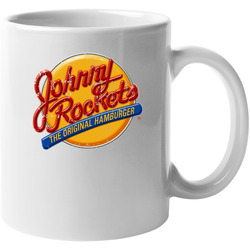 Johnny Rockets Fast Food Restaurant Distressed Look 11 oz Mug Johnny Rockets Fast Food Restaurant Distressed Look 11 oz Mug