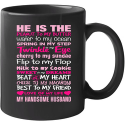 Handsome Husband (design On Back) 11 oz Mug Handsome Husband (design On Back) 11 oz Mug