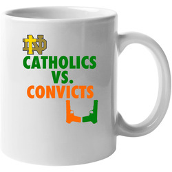 Catholics Vs Convicts Holy Cross Against Guns College Football 11 oz Mug Catholics Vs Convicts Holy Cross Against Guns College Football 11 oz Mug