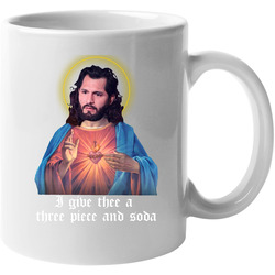 Jorge Masvidal Jesus Three Piece Soda 11 oz Mug Jorge Masvidal Jesus Three Piece Soda 11 oz Mug