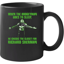 Football Richard Sherman Seattle Boogeyman 11 oz Mug Football Richard Sherman Seattle Boogeyman 11 oz Mug